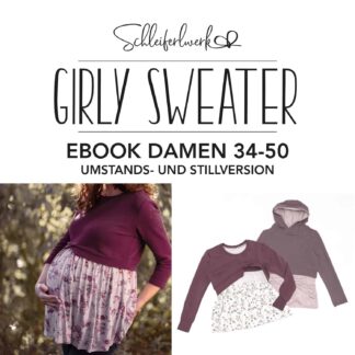 Girly Sweater zum nähen in der Schwangerschaft mit Babybauch