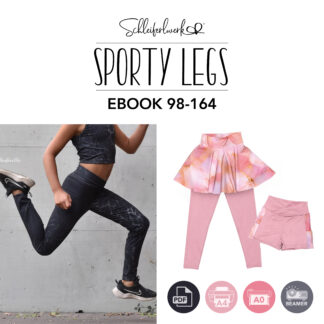 eBook-Cover Schnittmuster „Sporty Legs“ – Sporthose nähen in Größe 98 bis 164