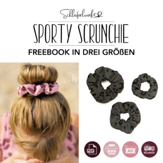 Freebook Sporty Scrunchie in drei Größen [Digital]